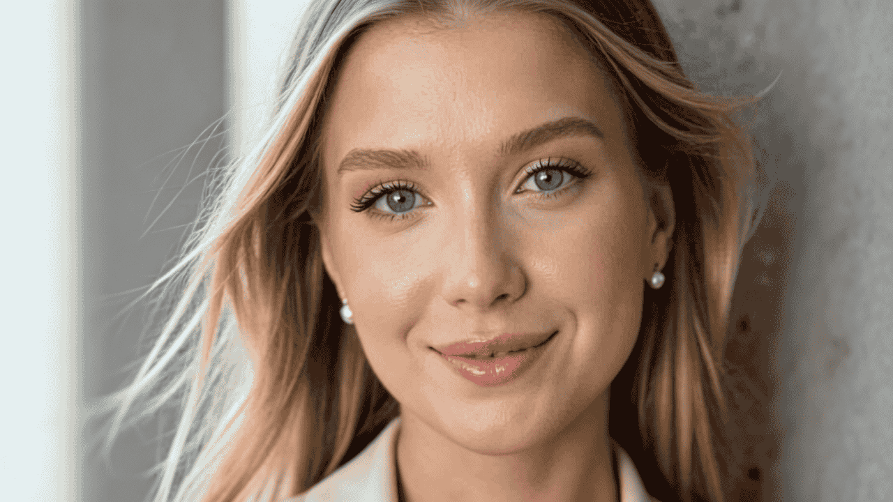 Cam Girl MinaWane - Natürliches Porträt mit blonden Haaren